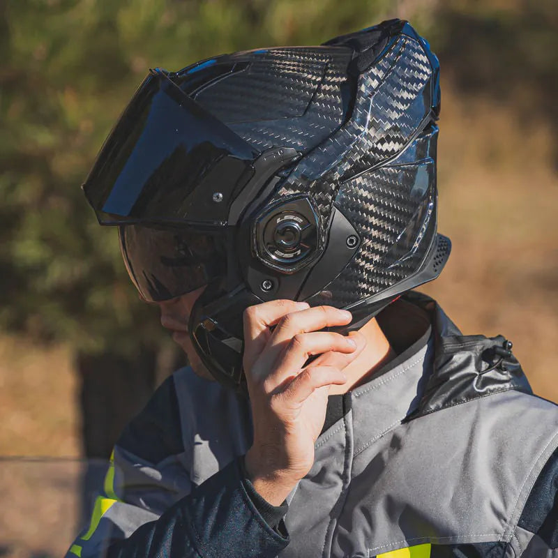 🏍️ LS2 FF901 ADVANT X+ Carbon Fiber Motorcycle Helmet | ⚖️ Ultra-light full face/flip cover dual-purpose | 🛡️ ECE 22.06 P/J dual certification | 💥Limited time 50% off + free SENA S50 Bluetooth headset!